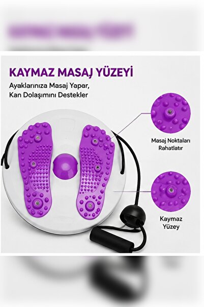 CNGZSHOP Twister Bel ve Karın Egzersiz Diski Direnç İpli Çok Fonksiyonlu Denge Tahtası Spor Aleti