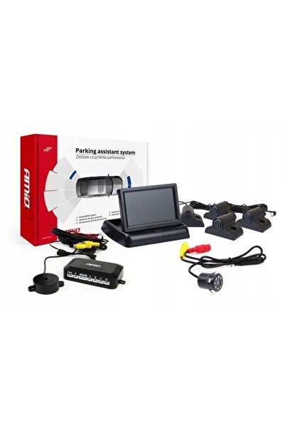 AMIO TFT02 Kit de senzori de parcare de 4.3 " cu cameră HD-307-IR și 4 senzor...