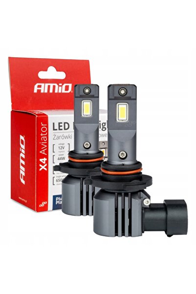 AMIO X4 Aviator HB3 9005 HIR1 9011 H10 6500K Canbus Becuri LED auto