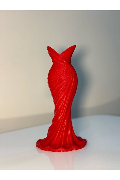 MORROW WORKS Elbise Tasarımlı Modern Dekoratif Vazo - Estetik 3D Baskı Masaüs...