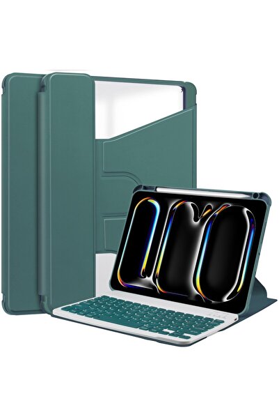 ERBORD Husă cu tastatură pentru iPad Pro 11 " 2024, Bluetooth, cu capac rotativ