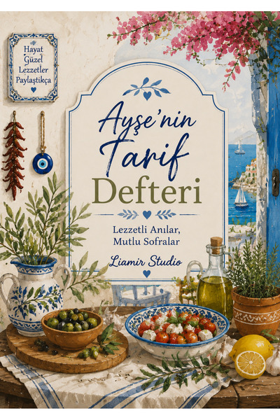 Liamir Studio İsme Özel / Kişiselleştirilebilir / Yemek Tarif Defteri 50 Yapr...