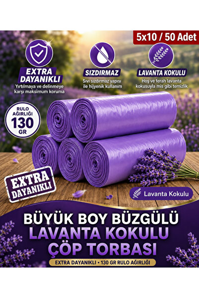 MR.NEJAT EXTRA DAYANIKLI(RULO AĞIRLIĞI 130GR) LAVANTA KOKULU BÜZGÜLÜ BÜYÜK BO...