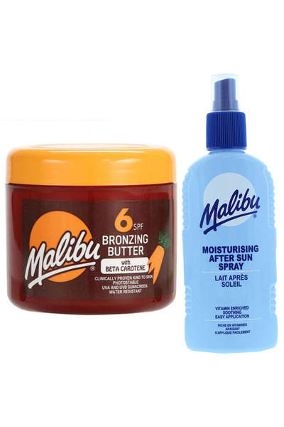 Malibu Accelerator de bronz SPF6 300ml + Balsam spray după plajă 200ml