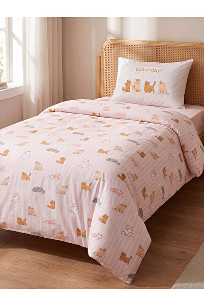 LC Waikiki Quality Pieces from Çelebi Store Striped and Cat Printed Cotton Si...