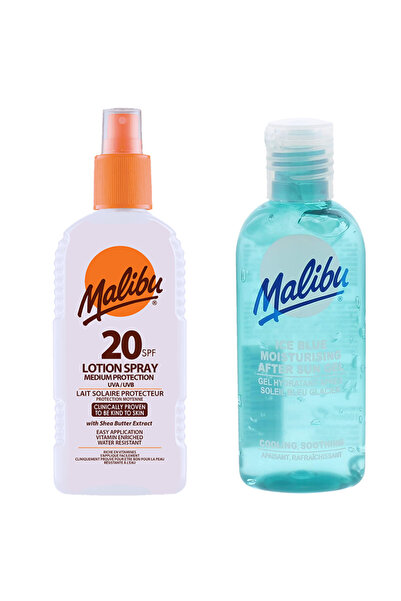 Malibu Spray rezistent la apă SPF20 200ml + Gel după plajă 100ml