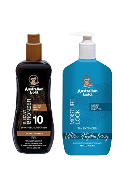 Australian Gold Spray Gel Bronzant SPF10 + Reținere a Umidității 473ml