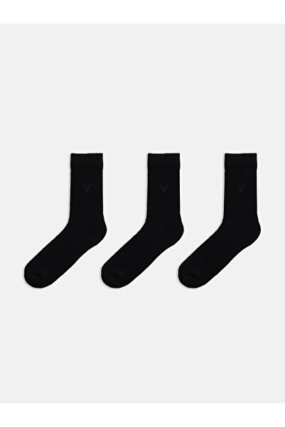 LC Waikiki Sparkling Choices from Shining Store Embroidered Men's Socks 3-Pack
