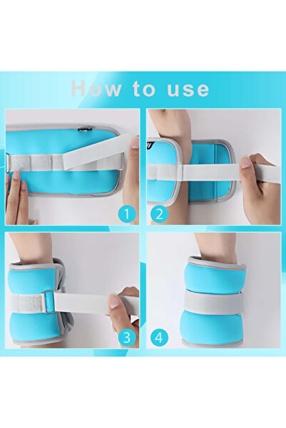 Generic Brand Sports أوزان رياضية للمعصم أو الكاحل (Sports Wrist/Ankle Weights) (قطعتين) 2Kg