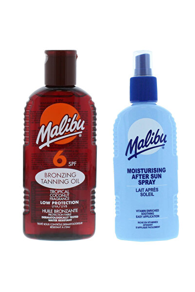 Malibu Ulei de bronzare SPF6 200ml + Balsam spray după plajă 200ml