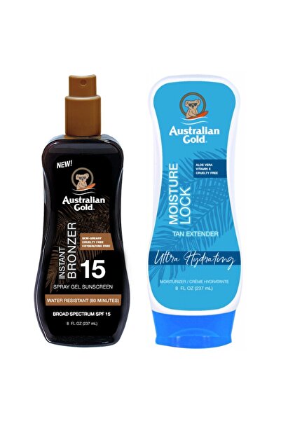 Australian Gold Spray Gel Bronzant SPF15 + Reținere a Umidității 237ml