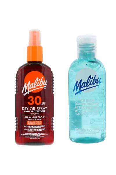 Malibu Spray ulei de bronzare SPF30 200ml + Gel după plajă 100ml