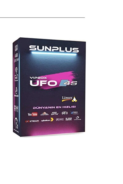 sunplus Vipbox UFO 4S Hd Kasalı LINUX DDR3 RAM 4GB Uydu Alıcı