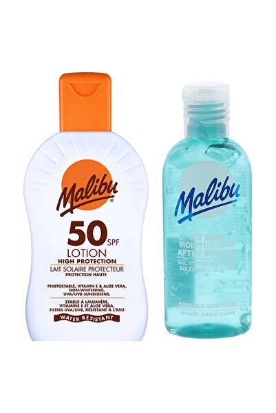 Malibu Balsam rezistent la apă SPF50 200ml + Gel după plajă 100ml
