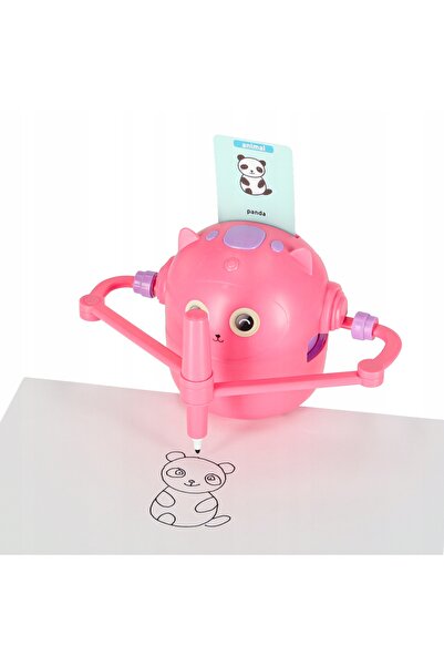 Ikonka ROBOT INTERACTIV DE DESENAT PENTRU COPII, SET EDUCATIV 100 CARDURI + M...