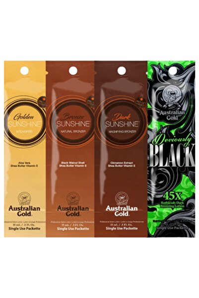 Australian Gold Set de protecție solară în pliculețe x4