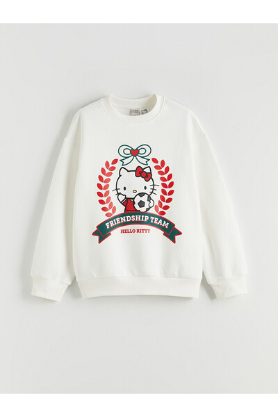LC Waikiki Peak New Season Hello Kitty Printed Girls' Thick Sweatshirt