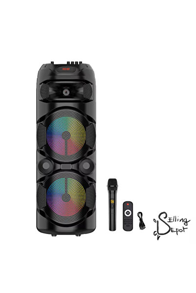 Rab Φορητό Ηχείο ZQS 8220, 2x8”, Bluetooth 5.0, Φώτα LED, Μικρόφωνο