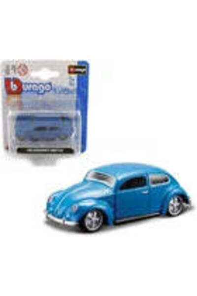 Burago VOLKSWAGEN BEETLE MAGGIOLINO KAFER CUSTOM 1965 BLUE 1/64