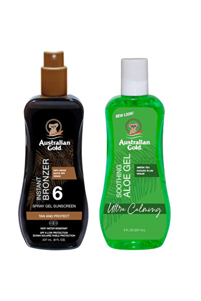 Australian Gold Gel spray bronzant după plajă SPF6 + Aloe