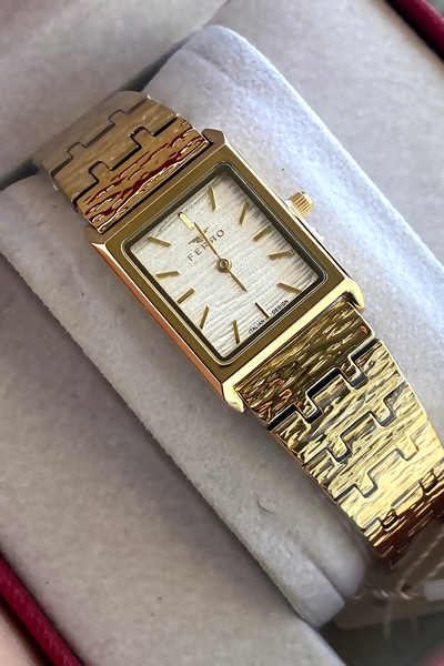 FERRO Women's wristwatch steel band waterproof 2 years warranty boxed