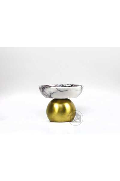 Ege Home Decoration Decorative Natural Marble Antique Large Ball Footed Bowl