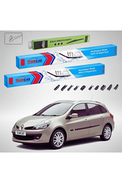 TEAMCAR Wipers Renault Clio III Grandtour Break 2007-2015 | Front and Rear Se...