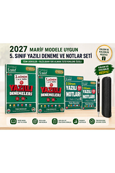 Tonguç Yayınları 5. SINIF YAZILI NOTLARI VE YAZILI DENEMELERİ 1. VE 2. DÖNEM ...