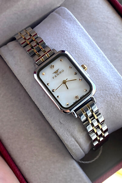 FERRO Women's wristwatch steel band waterproof 2 years warranty boxed