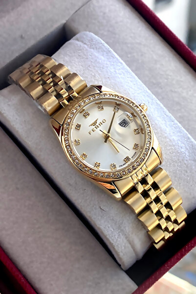 FERRO Women's wristwatch steel band waterproof 2 years warranty boxed
