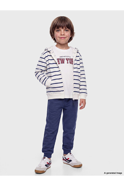 LC Waikiki Rmz Gi̇yi̇m Farkiyla Striped Boys' Suit 3-Piece