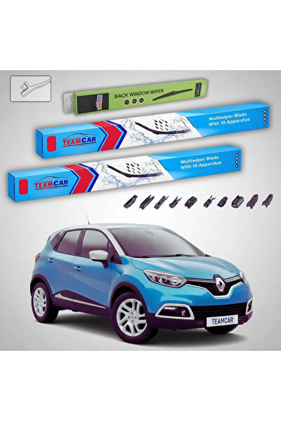 TEAMCAR Wipers Renault Captur I SUV 2013-2016 | Front and Rear Set Flat Premi...