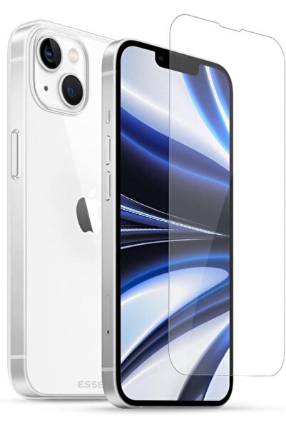 HYPHEN ESSE AIRE Clear Soft Case + Tempered Glass Combo for iPhone 14 | TPU T...