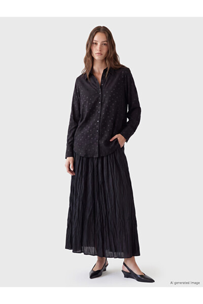 LC Waikiki Rmz Gi̇yi̇m Farkiyla Polka Dot Satin Women's Shirt Tunic