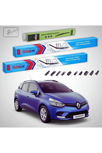 TEAMCAR Wipers Renault Clio IV Hatchback 2012-2021 | Front and Rear Set Flat ...