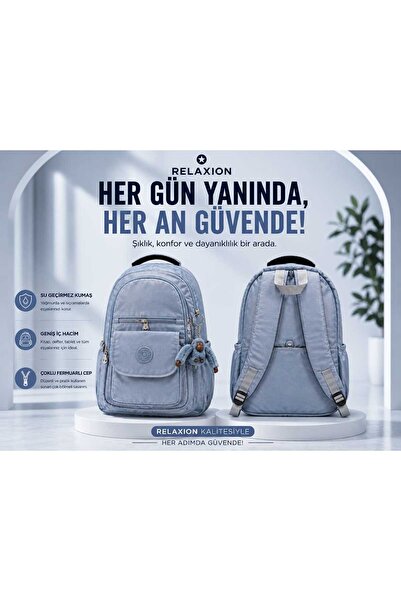 Relaxion 1620 Çok Bölmeli Günlük ve Okul Sırt Çantası – Geniş Hacimli, Fermua...