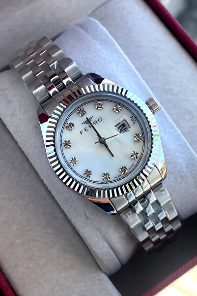 FERRO Women's wristwatch steel band waterproof 2 years warranty boxed
