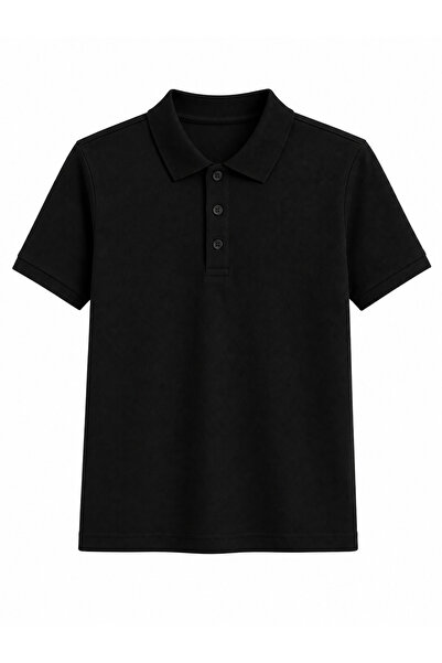TAMPAP 3'lü Unisex Okul Üniforması Tek Üst Kısa Kol Lakos Tshirt