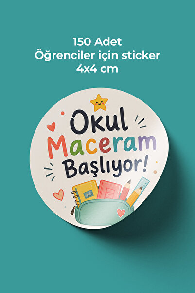 To Design Lab 150 Adet 4x4 cm Sticker / Sınıf Öğretmeni-Öğrenciler için Stick...