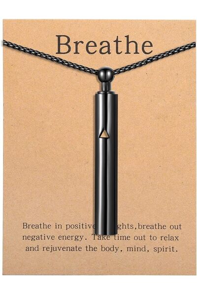 THE WHITE SHOP Stainless Steel Pendant Necklace for Stress Relief and Anxiety...