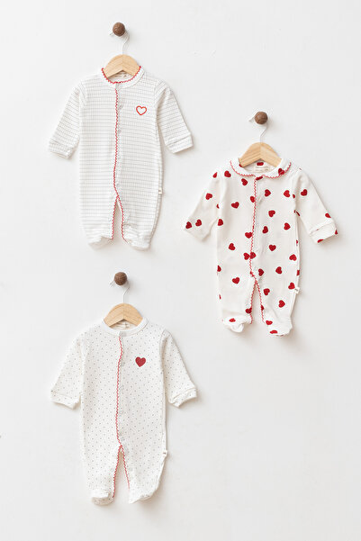 yukobaby bebeğiniz için en doğalı Baby 100% Cotton Crocheted Heart 3-Piece Bo...