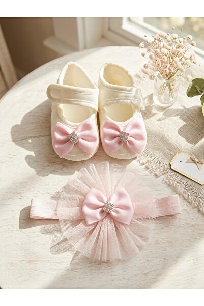 Bebila Baby Baby Girl Newborn Bandana Booties Set of 2 Hospital Release Mevlü...