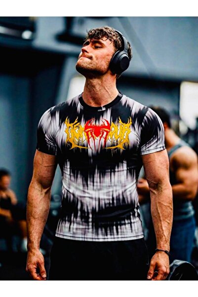 kalawear Ανδρικό T-Shirt γυμναστικής Fit Gym Fitness, αναπνεύσιμο, τεχνικό, γ...