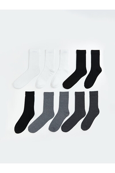 LC Waikiki Rmz Gi̇yi̇m Farkiyla Men's Sock Socks 10-Pack