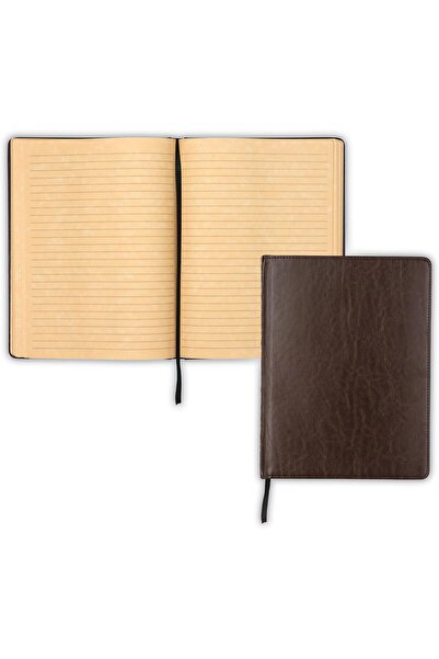 Samsill Vintage Sert Kapaklı Defter, Büyük PU Deri Yazı Defteri, 18,5 x 25,5 ...