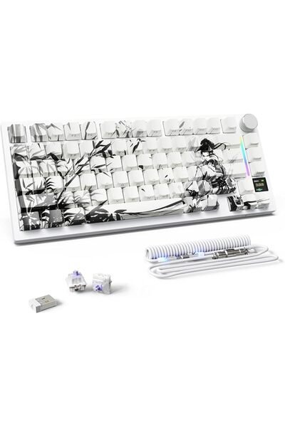 GENERAL كيبورد العاب ميكانيكي لاسلكي للغاية اتاك شارك X820 2.4G/BT/USB C، كوي...