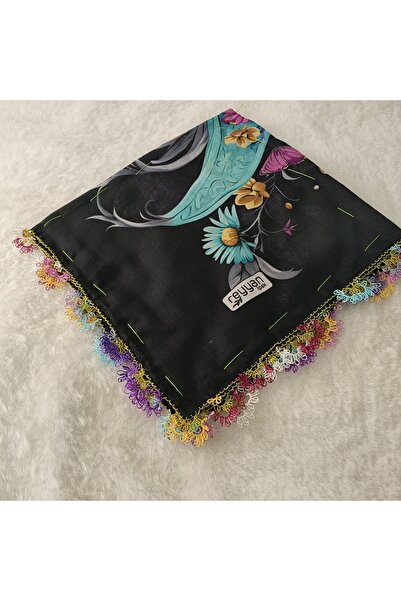 REYHAN Handmade Needlework Writing, Scarf, Yemeni, Mevlit Cover, Head Cover, ...