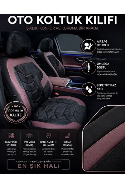 Esin Nove Dacia Stepway uyumlu Lüks üç katmanlı Velur kumaş bordo