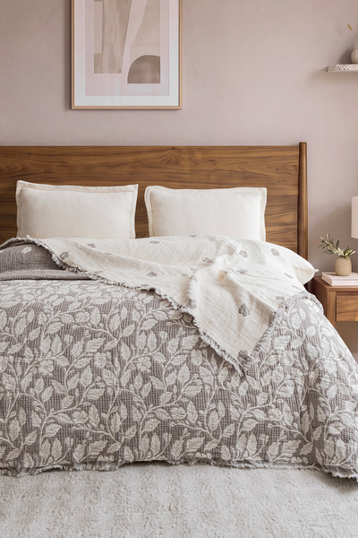DB DANLA BALDİ Home Collection Pătură de muselină cu 8 straturi / Dimensiune dublă 240x260 (cu două fețe)