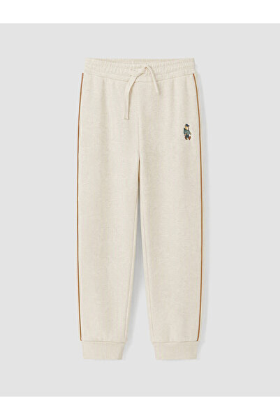 LC Waikiki Lcw Kids White Printed Boys' Jogger Sweatpants